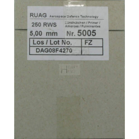 Amorce RWS 5 mm Ref 5005 boite de 250