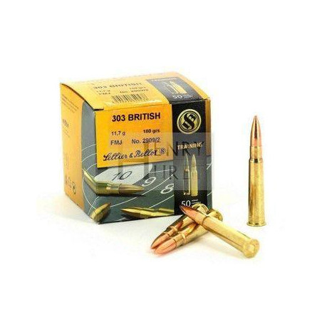 SELLIER BELLOT 303 BRITISH FMJ 180 GR X50