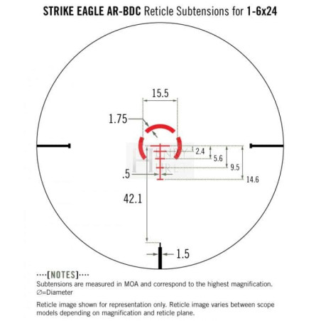 VORTEX STRIKE EAGLE 1-6X24 AR-BDC