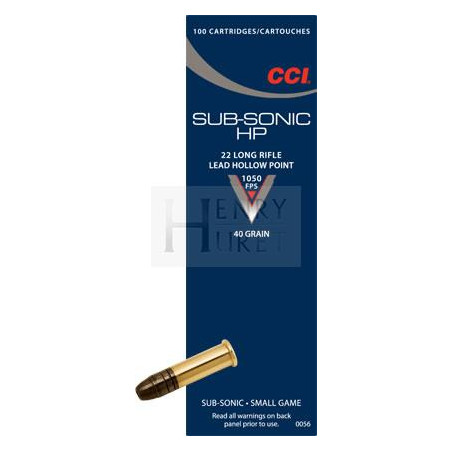 100 CCI SUB-SONIC 22LR HP