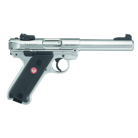 RUGER MARK IV 22LR 10CPS INOX TARGET CANON BULL FILETE