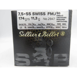 SB 75X55 SWISS 174GR FMJ X50