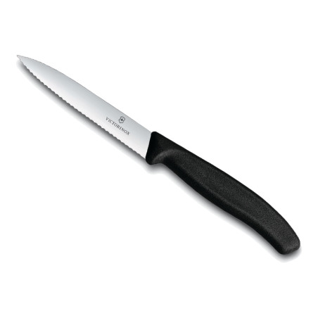 COUTEAU OFFICE VICTORINOX  10CM NOIR A DENTS