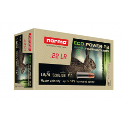 NORMA 22LR ECO POWER FRAGMENTATION 24GR HP SANS PLOMB X50