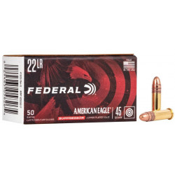 FEDERAL 22LR AMERICAN EAGLE SUPPRESSOR 45GR SUBSONIC COPPER PLATED X50