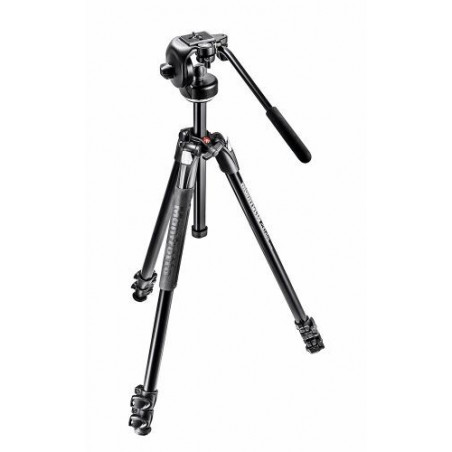 MANFROTTO TREPIED 290 XTRA 3 SECTIONS ALU + ROTULE FLUIDE 128RC