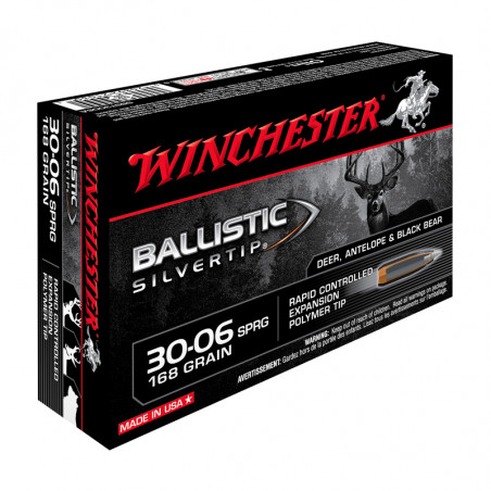 WINCHESTER 30-06 BALLISTIC SILVERTIP 168GR X20