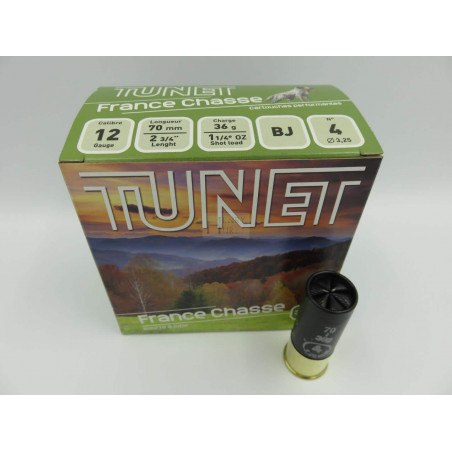 TUNET FRANCE CHASSE CAL 12-70 PB4 36GR BJ X25