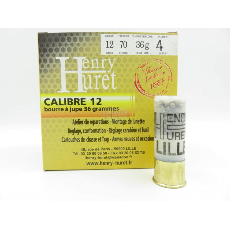 Cart Henry Huret cal 12 BJ 36 g Pl 4d Boite de 25