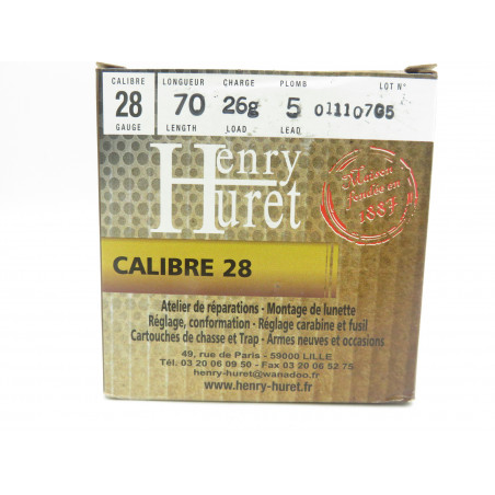 CART HENRY HURET CAL 28-70 BJ 26GR PL 5D BOITE DE 25