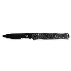 BENCHMADE SCOP TACTICAL FOLDER LAME 114MM MANCHE FIBRE