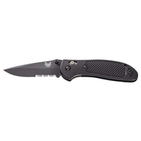 BENCHMADE GRIPTILIAN BLACK MIXTE LAME 88MM MANCHE GFN