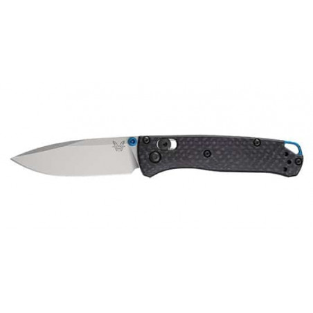 BENCHMADE MINI BUGOUT LAME 72MM MANCHE FIBRE CARBONE CLIP REVERSIBLE