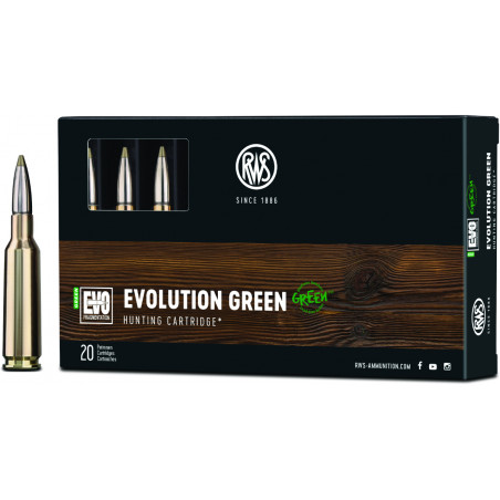 BOITE DE 20 BALLES RWS 7 MM REM MAG EVO GREEN 127 GRAINS