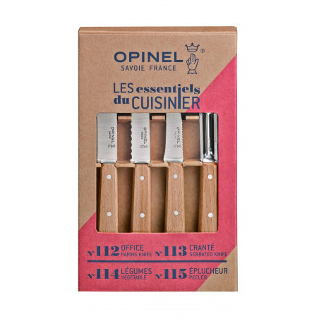 Opinel Coffret Les Essentiels 112-113-114-115 hêtre avec vern