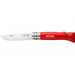 Opinel Baroudeur N08 ROUGE avec lien cuir